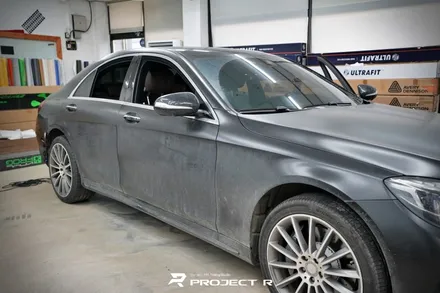 부천 벤츠 S클래스 S350d 전체랩핑, 비닐프로그 유광 화이트펄 재시공, 프로젝트알 / 부천 원미구 상동
