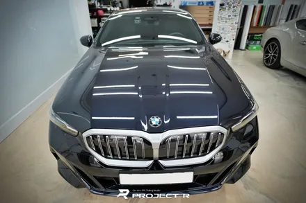 BMW 5시리즈 530i 전면 열차단 썬팅, 글라스틴트 선셋 윈도 틴팅 부천 프로젝트알 / 부천 원미구 상동