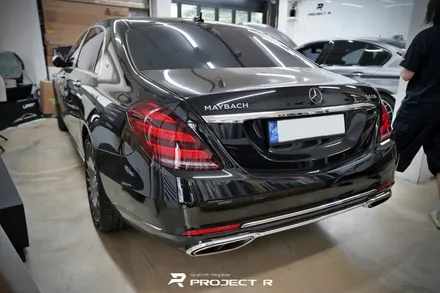 벤츠 S클래스 S650 듀오톤 투톤 랩핑, 비닐프로그 유광 화이트펄 시공, 부천랩핑 프로젝트알 / 부천 원미구 상동