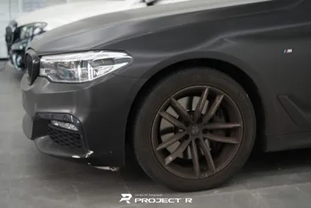BMW 5시리즈 530i 전체 랩핑 재시공, 비닐프로그 고광택 게인스보로 그레이, 부천 프로젝트알 / 부천 원미구 상동