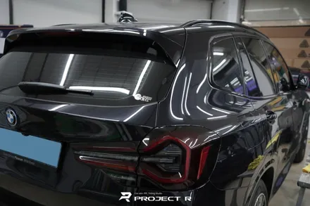 BMW iX3 전체 랩핑 비닐프로그 고광택 글로시 화이트 퍼플 시공 / 프로젝트알 / 부천 원미구 상동