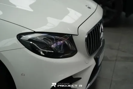 벤츠 E클래스 E450 카브리올레 전체 랩핑, 3M 사틴 다크그레이 시공, 부천 프로젝트알 / 부천 원미구 상동