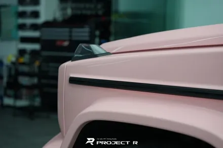 벤츠 지바겐 G63 AMG 부천 고광택 전체 랩핑, 비닐프로그 루즈 핑크 재시공 / 부천 원미구 상동