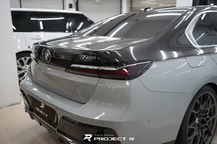 부천 BMW 7시리즈 740i 듀오톤 랩핑, 상단 울트라핏 카본 PPF 시공, 프로젝트알 / 부천 원미구 상동