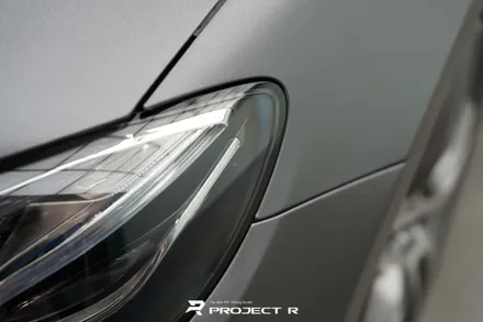 벤츠 E클래스 E450 카브리올레 전체 랩핑, 3M 사틴 다크그레이 시공, 부천 프로젝트알 / 부천 원미구 상동