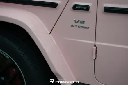벤츠 지바겐 G63 AMG 부천 고광택 전체 랩핑, 비닐프로그 루즈 핑크 재시공 / 부천 원미구 상동