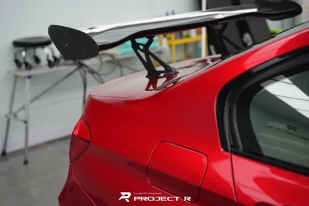 BMW 3시리즈 전체랩핑, 비닐프로그 고광택 뱀파이어 레드 시공, 부천랩핑 프로젝트알 / 부천 원미구 상동