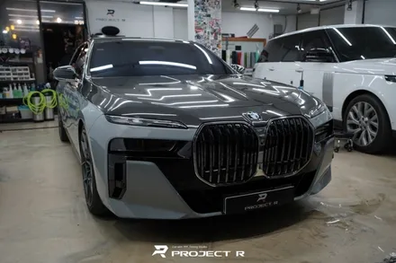 부천 BMW 7시리즈 740i 듀오톤 랩핑, 상단 울트라핏 카본 PPF 시공, 프로젝트알 / 부천 원미구 상동