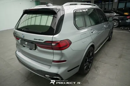 BMW X7 40d 전체 랩핑 비닐프로그 실버 메탈릭 시공, 부천 프로젝트알 / 부천 원미구 상동