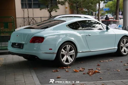 부천랩핑 벤틀리 컨티넨탈GT 비닐프로그 글레이셔 블루 전체 랩핑, 프로젝트알 / 부천 원미구 상동