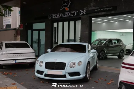 부천랩핑 벤틀리 컨티넨탈GT 비닐프로그 글레이셔 블루 전체 랩핑, 프로젝트알 / 부천 원미구 상동