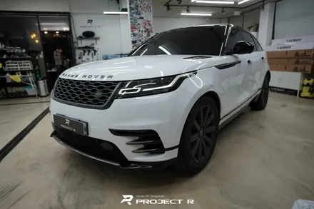 레인지로버 벨라 유광 화이트 고광택 전체랩핑, 필러 블랙PPF 시공, 부천 프로젝트알 / 부천 원미구 상동
