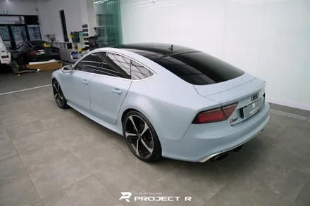 아우디 RS7 전체랩핑 3M2080 배틀쉽그레이, 부천 약대동 자동차랩핑 프로젝트알 / 부천 원미구 상동