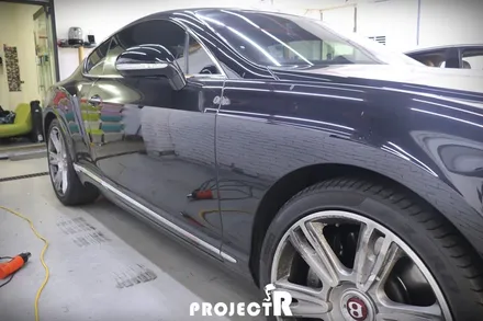 벤틀리 컨티넨탈 GT 3M1080 화이트골드스파클 전체 풀 랩핑 by 부천 상동 프로젝트R / 부천 원미구 상동