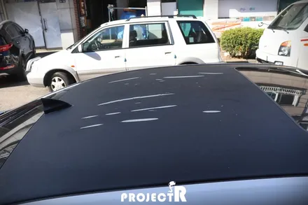쉐보레 말리부 루프스킨, 에이버리 슈프림 블랙 유광 부분 랩핑 재시공 by 부천 프로젝트R / 부천 원미구 상동