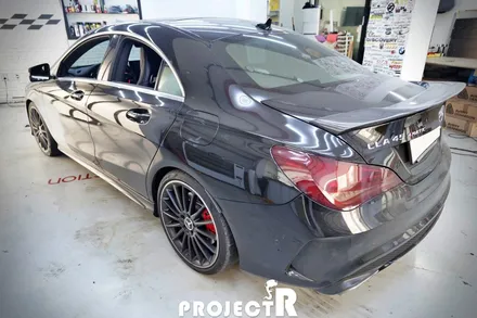 벤츠 CLA45 AMG 전체 랩핑, 에이버리 사틴 호프그린 자동차 래핑 by 프로젝트R / 부천 원미구 상동