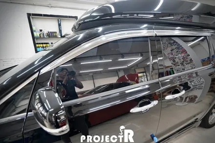 올뉴카니발 열차단 썬팅, 글라스틴트 선셋 윈도 틴팅 재시공기 by 부천 자동차썬팅 전문 프로젝트알 / 부천 원미구 상동