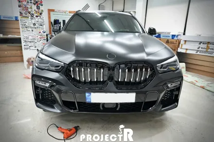 BMW X6 에이버리 사틴블랙 전체 랩핑 사고 부위 부분 래핑 재시공기 by 프로젝트R / 부천 원미구 상동
