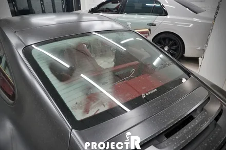 포르쉐 911 카레라 S 에이버리 카마인레드 전체 랩핑 및 글라스틴트 선셋 열차단 썬팅 틴팅 시공기 by 프로젝트알 / 부천 원미구 상동