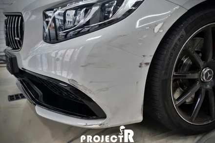부천 랩핑, 벤츠 S클래스 사고 부분 랩핑, S63 AMG 에이버리 그레이 자동차 래핑 시공기 by 프로젝트R / 부천 원미구 상동