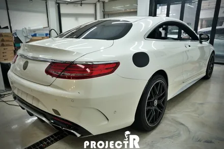 벤츠 S63 AMG 쿠페 전체 랩핑, 에이버리 슈프림 무광 건메탈 메탈릭 by 부천 자동차 래핑 프로젝트알 / 부천 원미구 상동