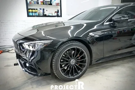 벤츠 GT43 AMG 전체 랩핑, 에이버리 유광 그레이 크레용 랩핑 by 부천 프로젝트알 / 부천 원미구 상동