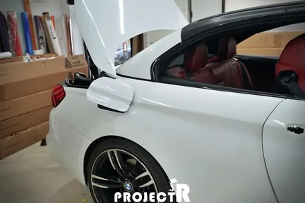 BMW 4시리즈 컨버터블 전체 랩핑, 에이버리 유광 블랙 시공 / 부천랩핑 프로젝트R / 부천 원미구 상동
