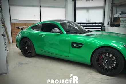 벤츠 AMG GT 전체 랩핑 재시공, 에이버리 유광 화이트펄 / 부천 프로젝트알 / 부천 원미구 상동