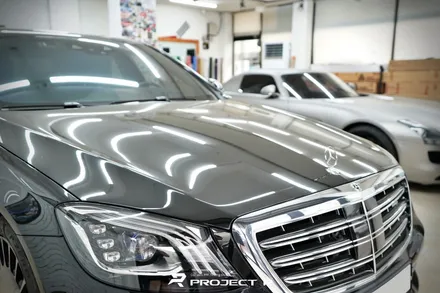 벤츠 S560 마이바흐 투톤 랩핑, 3M 유광 골드 메탈릭 시공, 부천랩핑 프로젝트알 / 부천 원미구 상동