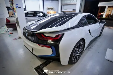 BMW i8 에이버리 사틴블랙 전체랩핑 시공, 부천 자동차랩핑 프로젝트알 / 부천 원미구 상동