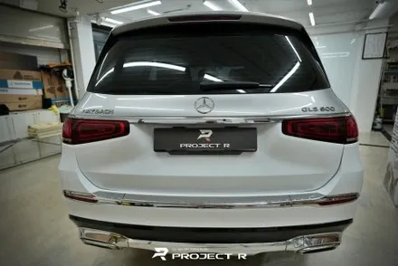 벤츠 마이바흐 GLS600 듀오톤 투톤랩핑, 상단 3M2080 유광블랙 시공, 부천랩핑 프로젝트알 / 부천 원미구 상동