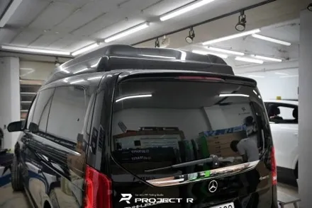 벤츠 V클래스 유광 실버 메탈릭 투톤 랩핑, 울트라핏 앞범퍼 생활보호 PPF 시공, 부천 상동 프로젝트알 / 부천 원미구 상동