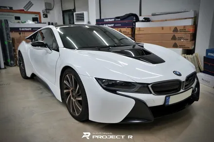 BMW i8 에이버리 유광 화이트펄 전체 랩핑, 부천 자동차랩핑 프로젝트알 / 부천 원미구 상동
