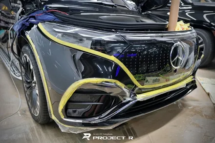 벤츠 EQS SUV 앞범퍼 PPF 재시공, 울트라핏 XP 크리스탈, 부천 자동차PPF 프로젝트알 / 부천 원미구 상동