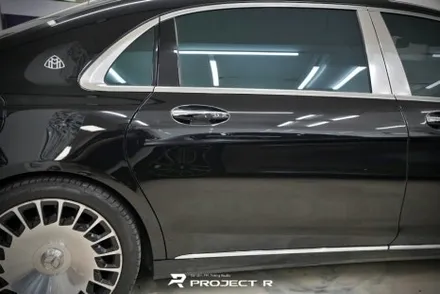벤츠 S클래스 S650 듀오톤 투톤 랩핑, 비닐프로그 유광 화이트펄 시공, 부천랩핑 프로젝트알 / 부천 원미구 상동