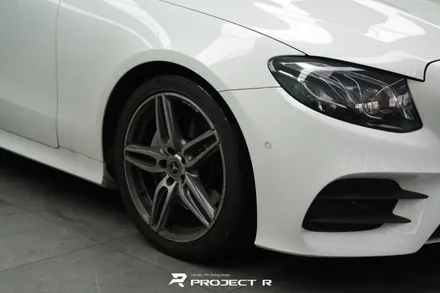 벤츠 E클래스 E450 카브리올레 전체 랩핑, 3M 사틴 다크그레이 시공, 부천 프로젝트알 / 부천 원미구 상동