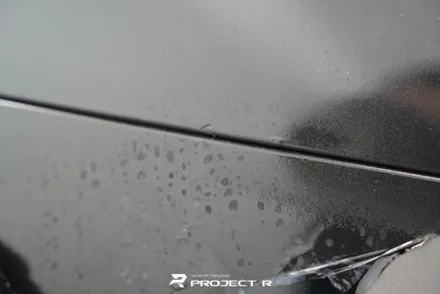 부천 랩핑, BMW 7시리즈 i7 뒷범퍼 사고 오토벨벳 리페어블랙 재시공 / 부천 원미구 상동