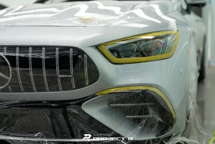 벤츠 AMG GT43 앞범퍼 및 리어 디퓨저 울트라핏 PPF 재시공, 부천 수입차PPF 전문 프로젝트알 / 부천 원미구 상동