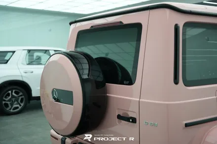 벤츠 지바겐 G63 AMG 부천 고광택 전체 랩핑, 비닐프로그 루즈 핑크 재시공 / 부천 원미구 상동