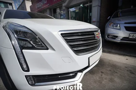 캐딜락 CT6 부분 랩핑, 3M1080 화이트 골드 스파클 앞범퍼+휀다 재시공 by 부천 상동 프로젝트R / 부천 원미구 상동
