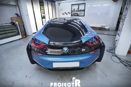 BMW i8 블랙크롬 전체랩핑 by 부천 자동차 래핑 전문점 프로젝트R / 부천 원미구 상동