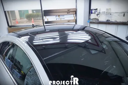 벤츠 CLS63 AMG 루프스킨 부분 포인트 랩핑, 라이트필름 시공기 by 프로젝트R / 부천 원미구 상동