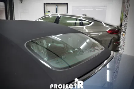 BMW 4시리즈 420i 컨버터블 글라스틴트 선셋 열차단 썬팅(윈도틴팅), 소프트탑 발수코팅, 생활보호 PPF by 부천 프로젝트R / 부천 원미구 상동