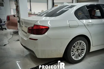 BMW 5시리즈 528i 에이버리 사틴그레이 전체 랩핑, 부천 자동차 래핑 전문 프로젝트R / 부천 원미구 상동
