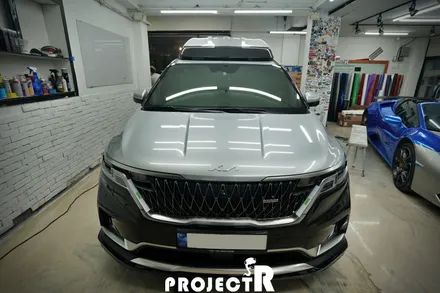카니발 KA4 하이리무진 실버 투톤 랩핑, 인천 자동차 래핑 전문 프로젝트알 / 부천 원미구 상동