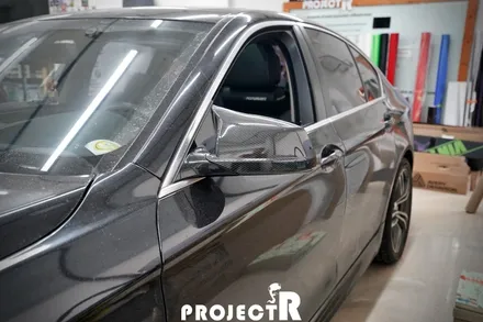 BMW 5시리즈 전체 랩핑, 에이버리 락그레이 자동차 래핑 by 부천 랩핑 전문 프로젝트R / 부천 원미구 상동