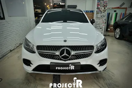 벤츠 GLC 220d 에이버리 유광 화이트 전체 랩핑, 부천 상동 자동차래핑 프로젝트R / 부천 원미구 상동
