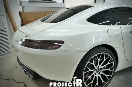 벤츠 AMG GT 전체 랩핑, 에이버리 사틴블랙 자동차 래핑, 부천랩핑 프로젝트알 / 부천 원미구 상동