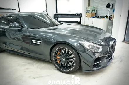 부천 랩핑 프로젝트알, 벤츠 AMG GT 에이버리 사틴 화이트 펄 전체 랩핑 / 부천 원미구 상동
