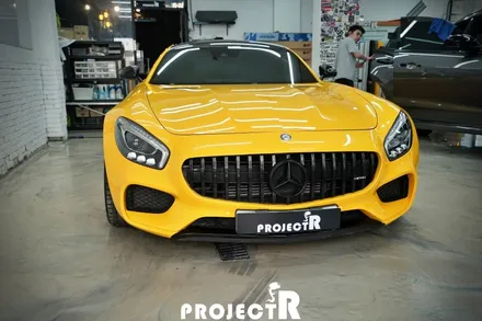 벤츠 AMG GT 3M 썬플라워 전체 랩핑, 인천 부평 자동차 래핑 전문 프로젝트알 / 부천 원미구 상동